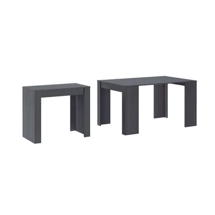 Skraut Home - uitbreidbare consoletafel - tot 140 cm grijs