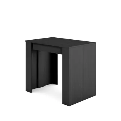 Table console extensible, Skraut Home, 300, Noir et chêne 6