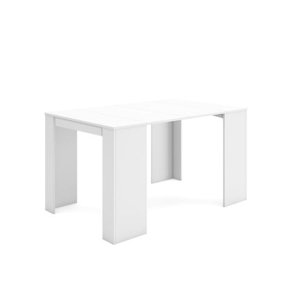 Skraut Home - uitbreidbare consoletafel - tot 140 cm wit