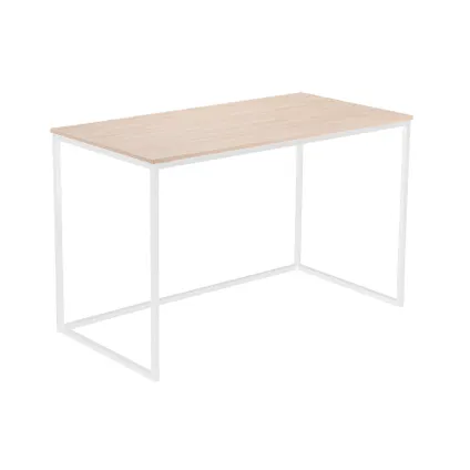 Skraut Home - Desktop Table, MIA -model, 120x60x75 cm, Eik en wit, Noordse stijl