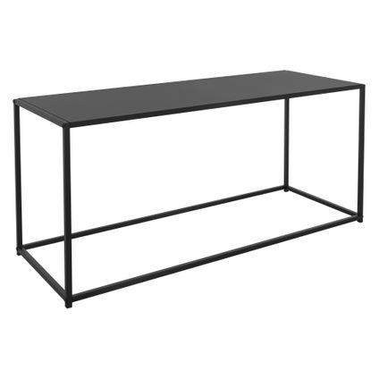 Table Console d'Appoint ML-Design, 110x40x50,5 cm, Noir Mat, Rectangulaire, Châssis Métallique
