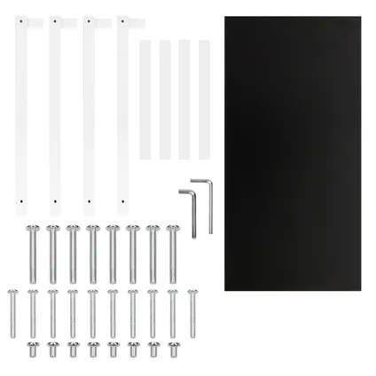 ML DESIGN Bureau computertafel 120x60x75 cm hout zwart/wit met stevig metalen frame 6
