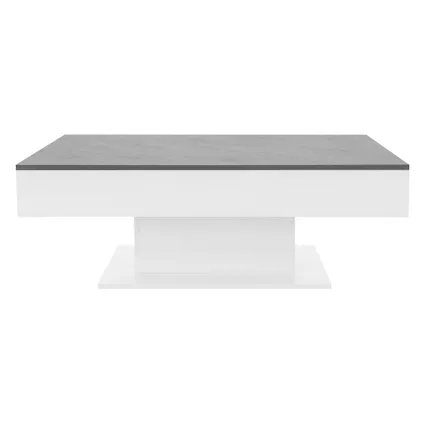 ML-Design salontafel met 2 opbergvakken onder schuifblad, betonlook/wit, 110 x 60 x 40 cm 3