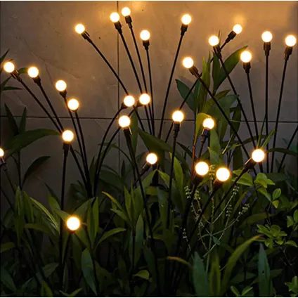 Lichtendirect - Lampe de jardin solaire avec piquet 78CM - Éclairage de jardin solaire - 2 SET