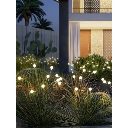 Lichtendirect - Lampe de jardin solaire avec piquet 78CM - Éclairage de jardin solaire - 2 SET 3