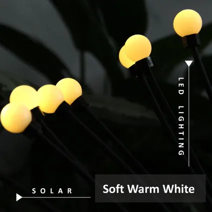 Lichtendirect - Lampe de jardin solaire avec piquet 78CM - Éclairage de jardin solaire - 2 SET 7
