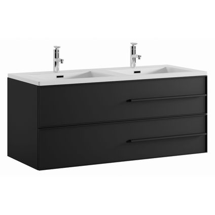 Meuble de salle de bain Bologna 120 cm - Badplaats - Noir mat - Meuble lavabo