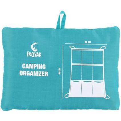FROYAK Camping Organizer - 9-Sections - pliable - 60 x 90 cm