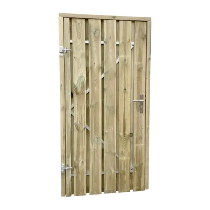 Tuingigant - Schutting tuinpoort compleet - Grenen - 195 cm (hoge poort) x 150 cm