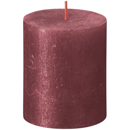 Bolsius Stub Candle Shimmer Red - Ø68 mm - Hauteur 8 cm - Rouge - 35 heures de brûlage 3