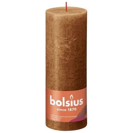 BOLSIUS STUT CANDLE SPICE BRORN ø68 mm - Hauteur 19 cm - Cinnamon - 85 heures de brûlage