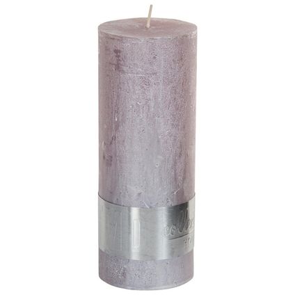 Ptmd Candle rose doux métallique - 18 x 7 cm