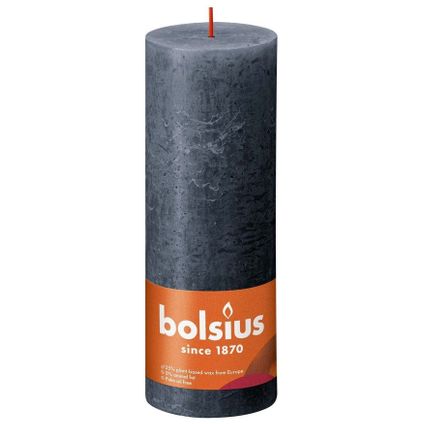 Bolsius Rustic Stub Candle 190/68 Bleu
