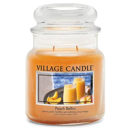 Village Candle - Peach Bellini - Medium Candle - 105 Branduren 2