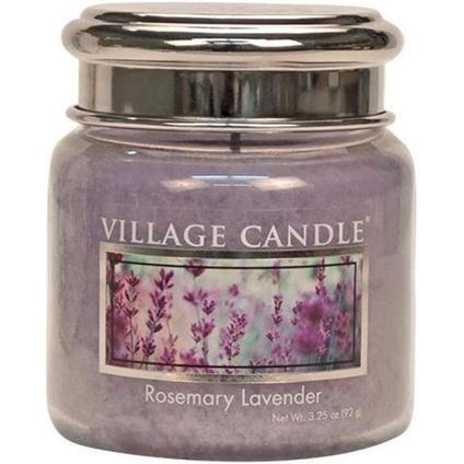 Village Candle Geurkaars Rosemary Lavender 7 cm Wax/glas Lila
