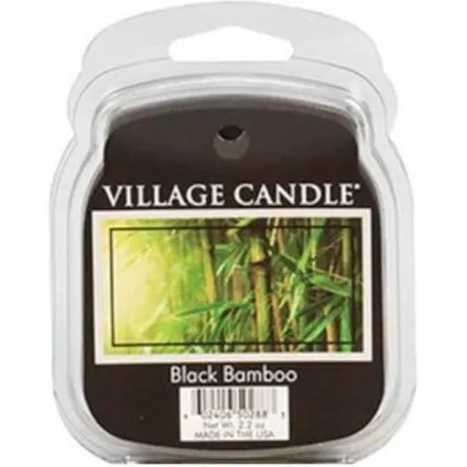 Village Candle parfum de cire noire bambou 3 x 8 x 10,5 cm noir