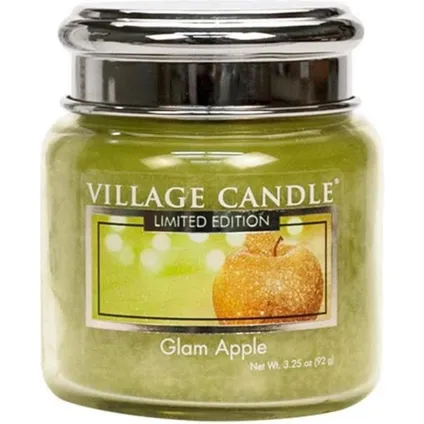 Village Candle Kaars Glam Apple 6,5 X 7 cm Wax Lichtgroen 2
