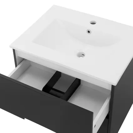 ML-Design 3-delige badkamermeubelset, spiegel, lage kast en wastafel 5