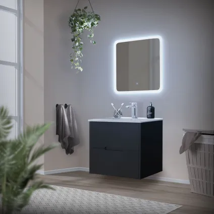 ML-Design 3-delige badkamermeubelset, spiegel, lage kast en wastafel 9