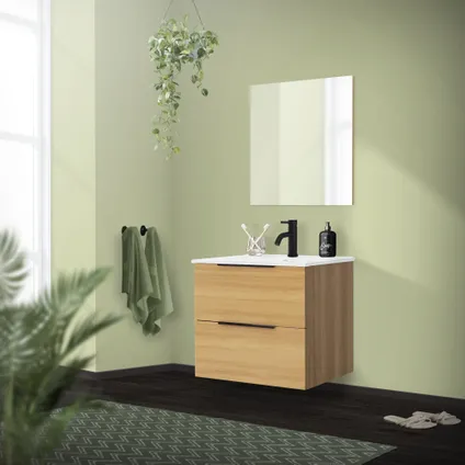 ML-Design 3-delige badkamermeubelset, spiegel, badmeubel en wastafel 8