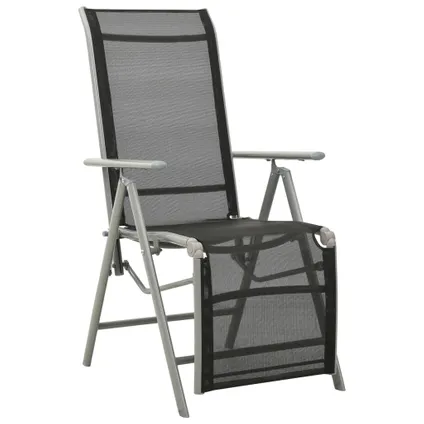 The Living Store - Aluminium - Chaise de jardin inclinable Textilène et - TLS312196