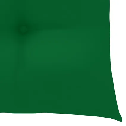 vidaXL - Hout - Schommelstoel met groen kussen massief teakhout - TLS306277 6