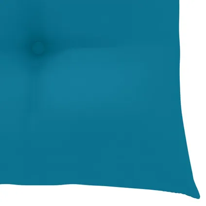 vidaXL - Hout - Schommelstoel met lichtblauw kussen massief teakhout - TLS306277 6