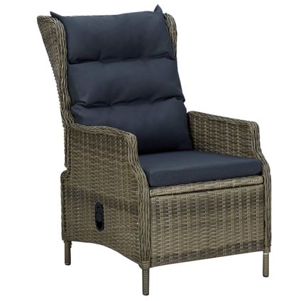 The Living Store - Rotin synthétique - Chaise inclinable de jardin avec - TLS313302