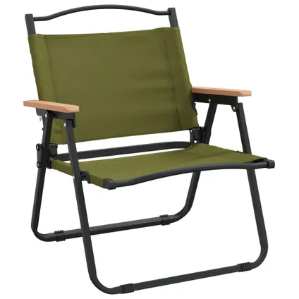 The Living Store - Polyester - Chaises de camping 2 pcs Vert 54x43x59 cm Tissu - TLS319483 3