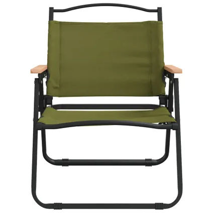 The Living Store - Polyester - Chaises de camping 2 pcs Vert 54x43x59 cm Tissu - TLS319483 4