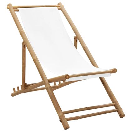 The Living Store - Bambou - Chaise de terrasse Bambou et toile - TLS41491