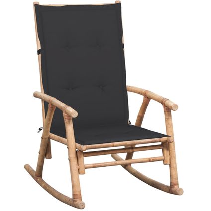 The Living Store - Bambou - Chaise à bascule avec coussin Bambou - TLS306390