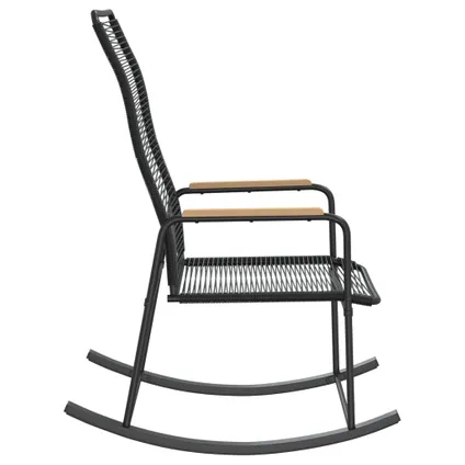 vidaXL - PVC - Tuinschommelstoel 59x79,5x104 cm PVC-rattan zwart - TLS312175 4