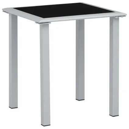 vidaXL - Aluminium - Ligbedden 2 st met tafel aluminium zwart - TLS310534 9