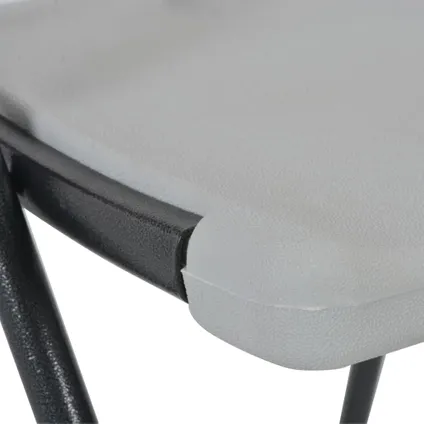 vidaXL - Kunststof - Barstoelen inklapbaar 2 st HDPE en staal wit - TLS44561 7