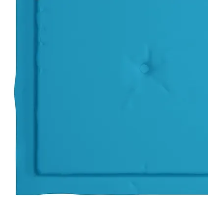 vidaXL - Teakhout - Tuinstoelen 2 st met blauwe kussens massief - TLS306249 10
