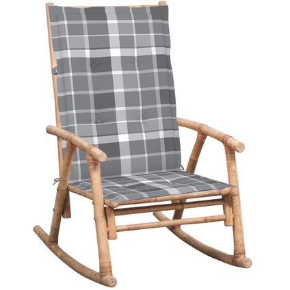 The Living Store - Bambou - Chaise à bascule avec coussin Bambou - TLS306391