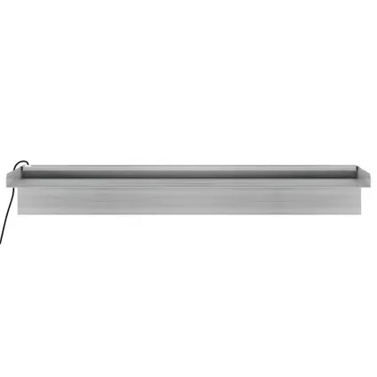 vidaXL - Roestvrij staal - Watervaloverlaat met RGB LED's 60 cm - Zilver 8