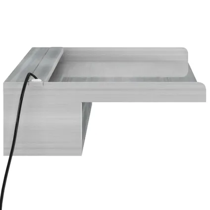 vidaXL - Roestvrij staal - Watervaloverlaat met RGB LED's 60 cm - Zilver 9