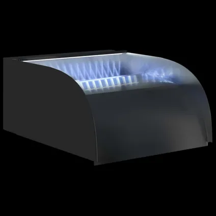 vidaXL - Roestvrij staal - Waterval met LED's 30x34x14 cm roestvrij - TLS148874 5