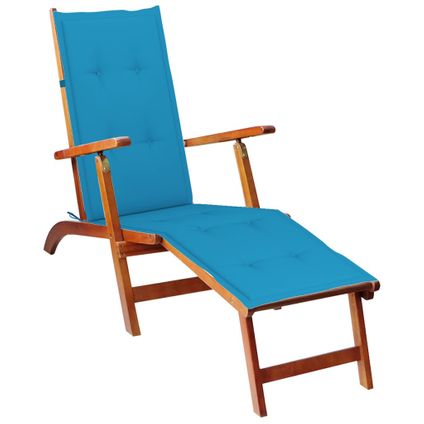 The Living Store - Bois d'acacia - Chaise de terrasse avec repose-pied et - TLS306401