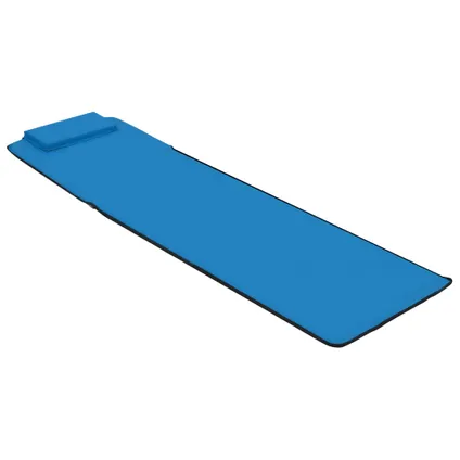 vidaXL - Stof - Strandmatten inklapbaar 2 st staal en stof blauw - TLS44327 7