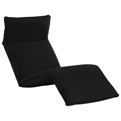 The Living Store - Tissu - Chaise longue pliable Tissu Oxford Noir - TLS316043