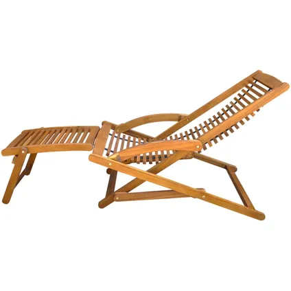 The Living Store - Bois - Chaise de terrasse avec repose-pied Bois d'acacia - TLS41806 3