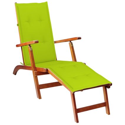 The Living Store - Bois d'acacia - Chaise de terrasse avec repose-pied et - TLS306402