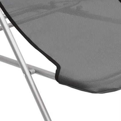 vidaXL - Staal - Strandstoelen 2 st textileen en gepoedercoat staal - TLS360190 10