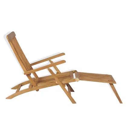 The Living Store - Teck - Chaise de terrasse avec repose-pied Bois de teck - TLS43800 3