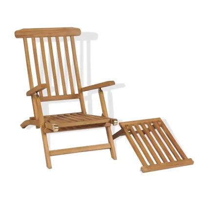The Living Store - Teck - Chaise de terrasse avec repose-pied Bois de teck - TLS43800 6