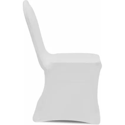 The Living Store - Tissu - Housses élastiques de chaise Blanc 30 pcs - TLS305163 9