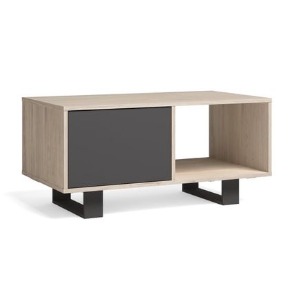Skraut Home - middentafel met Puerta, Windmodel, 92x50x45cm, Eik en grijs, Noordse stijl